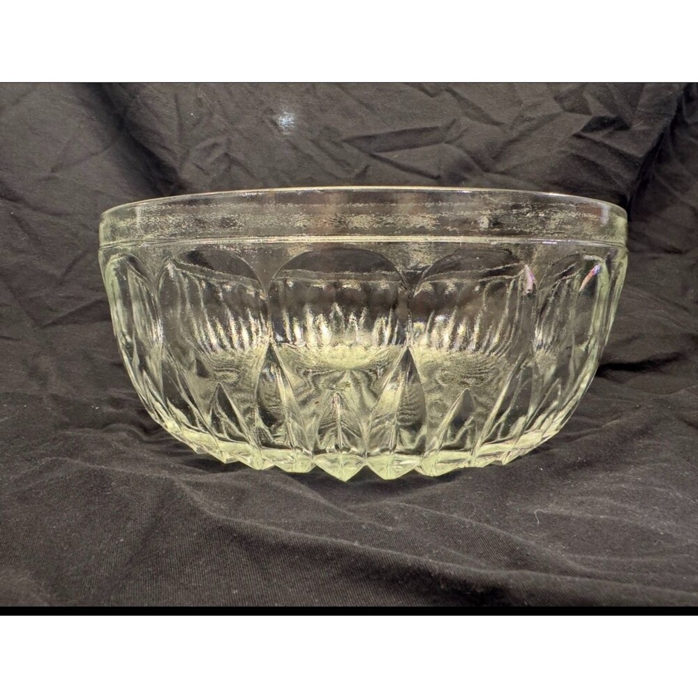 Vintage Heavy Cut Glass Bowl